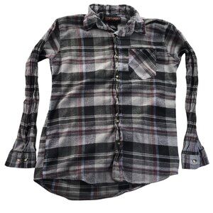 Northpoint Men's Shirt Large Black Plaid Flannel Long Sleeve Button-Up Western